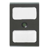 Button 1M with 2 name-plates grey