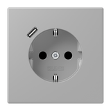 SCHUKO socket with USB type C LC32012 LC1520-18C204