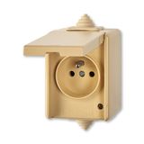 5518-2969 D Socket outlet with earthing pin, with hinged lid, for multiple mounting