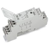 Relay module Nominal input voltage: 24 VDC 2 changeover contacts gray