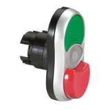 Osmoz illuminated head twin touch - flush/projecting - green/red