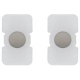 2 buttons Tondo lightable nickel