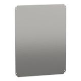 Plain mounting plate H800xW600mm made of galvanised sheet steel