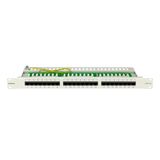 Patchpanel 19" 24xRJ45 unshielded Cat.5e, 1U, RAL7035