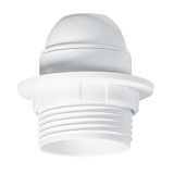 E27 base socket with metal threaded jacket with 2 rings and earth terminal 4A 150W