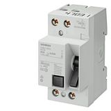 Residual current operated circuit breaker, 2-pole, type AC, In: 100