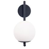 Wall fixture IP44 Sfera Simple G9 Max. 6W Black