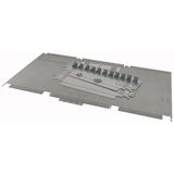 Universal mounting plate, individual, side-by-side, depth 800 mm