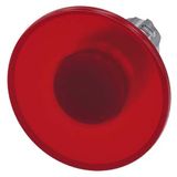 Illuminated mushroom pushbutton, 22 mm, round, metal, shiny, red,  3SU1051-1CA20-0AA0-Z X90