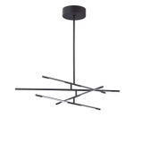 Triac Dimmable Black Metal & Acrylic  LED 48 Watt 230 Volt  3633Lm 3000K IP20  Included Two parts   Of Metal 33 & 43 cm   L: 84 W: 80 H: 81 cm Rotaing & Adjustable Two Options Of Height  81 - 52.5 cm