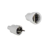 PVC plug 16A gray