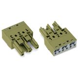 Socket 3-pole Cod. B light green