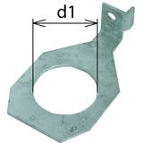Connection bracket IF1 angled bore diameter d1 48 mm