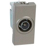 TV socket Arteor - TV single shielded male Ø9.5mm - 0-2400 Hz -2 mod -magnesium