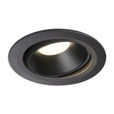 NUMINOS® MOVE DL XL, Indoor LED recessed ceiling light black/black 4000K 20° rotating and pivoting