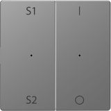 Rockers for button module 2-fold (Scene1/2, 1/0), stainless steel, system design