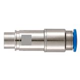 Pneum.contact metal OD 10mm,female+valve