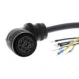 G5 series servo motor power cable, 5 m, braked, 750 W to 2 kW AA028997R