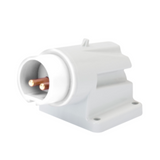 90° ANGLED SURFACE MOUNTING INLET - IP44 - 2P 16A 40-50V 50-60HZ - WHITE - 12H - SCREW WIRING