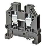 Feed-through DIN rail terminal block with screw connection for mountin