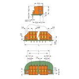 PCB terminal block 2.5 mm² Pin spacing 5.08 mm orange