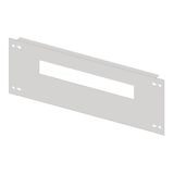 Slotted front plate 2G4 sheet steel for wiring ducts, 17MW