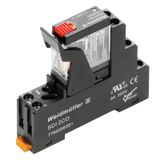 Relay module, 230 V AC, red LED, 2 CO contact (AgSnO) , 250 V AC, 5 A,