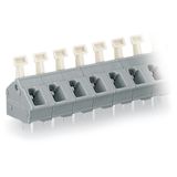 PCB terminal block finger-operated levers 2.5 mm², gray