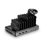 160W 6 Port USB Charging Station Charges up to 6 tablets, smartphones  and/or a laptop or Macbook simultaneously