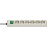 Eco-Line extension socket with switch 6-way lightgrey 1,5m H05VV-F 3G1,5