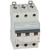 DX³6000 10kA high inlet and low outgoing screw circuit breaker 3P 400V~ - 40A - curve C - for traditional HX³ comb