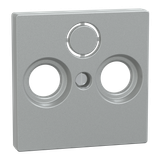 Central plate for antenna sockets, aluminum, system M