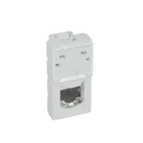 RJ45 socket category 6 STP 1 module LCS soft alu