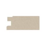 End plate (terminals), 94.9 mm x 2.7 mm, dark beige