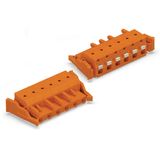 1-conductor female connector push-button Push-in CAGE CLAMP® orange