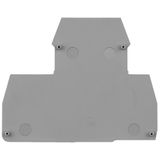 End plate for two-level terminals PIK 2.5 and 4 N grey