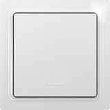 Wireless 1-way pushbutton in E-Design55, pure white glossy
