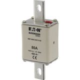 Fuse-link, high speed, 80 A, DC 1000 V, NH1, 40 x 53 x 135 mm, gBat, IEC, bolted connection