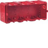 Wall box 3gang for flush-mounted installation, R.8, red