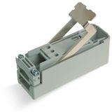 Tap-off module for flat cable 3 x 2.5 mm² gray
