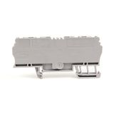 Terminal Block, 25A, 600V AC/DC, 2 Connection Side, Gray, 2.5mm