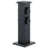 Electric Outlet "Park 4", steel/black, IP44