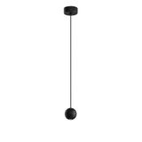 Black Aluminium  Black Fabric Wire  LED 4 Watt 230 Volt  290Lm 3000K IP20  D: 5 H: 158 cm Adjustable Height