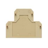 End plate (terminals), 54 mm x 1.5 mm, dark beige