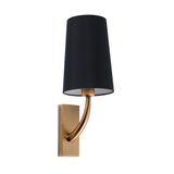 REM OLD GOLD WALL LAMP BLACK LAMPSHADE