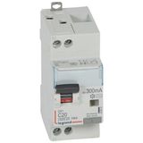 Monoblock differential circuit breaker DX³6000 10kA high inlet and low outlet U+N screw 230V~ - 20A - typeAC 300mA