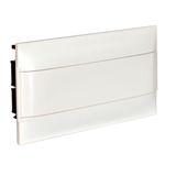 1X18 module recessed box - Smoked door - Without terminal block - Dry wall