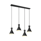 Enzo pendant 4-pc E27 matt black