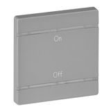 Cover plate Valena Life - ON/OFF marking - 2 modules - aluminium