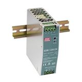 Pulse power supply unit 24V 5A mounted on a DIN rail